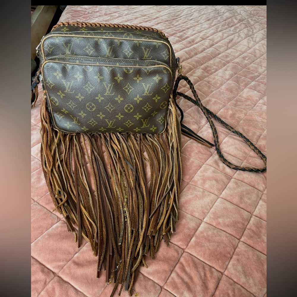 Louis Vuitton Brown Crossbody Bag with Fringe